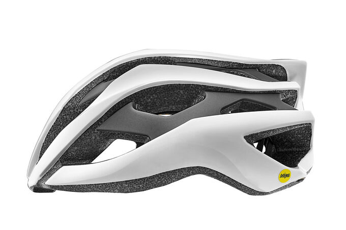 GIANT Rev MIPS Road Helmet Gloss Metallic White / Matte Metallic Black click to zoom image